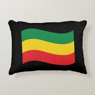 Green, Gold (Yellow) and Red Colours Flag Accent Pillow