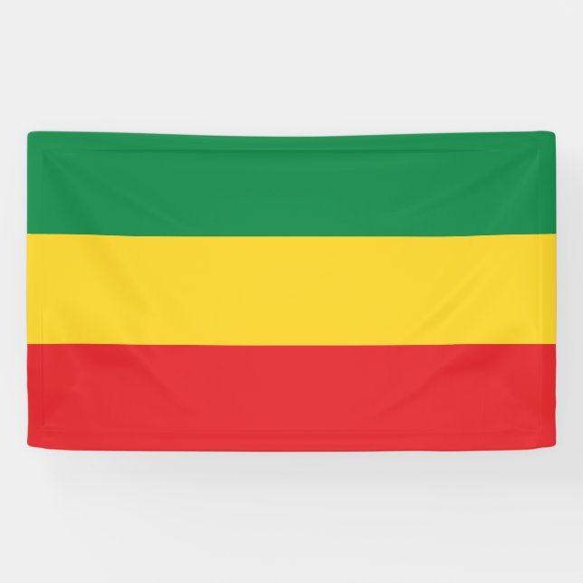 Green, Gold (Yellow) and Red Colours Flag Banner (Horizontal)