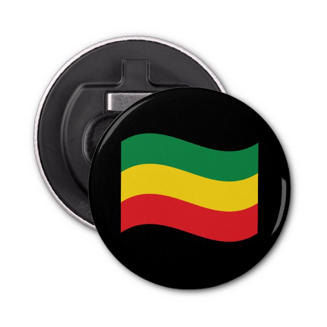 Green, Gold (Yellow) and Red Colours Flag Bottle Opener (Front)