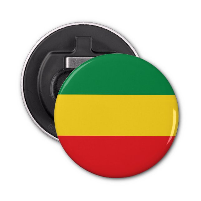 Green, Gold (Yellow) and Red Colours Flag Bottle Opener (Front)