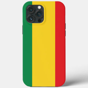 Green, Gold (Yellow) and Red Colours Flag iPhone 13 Pro Max Case