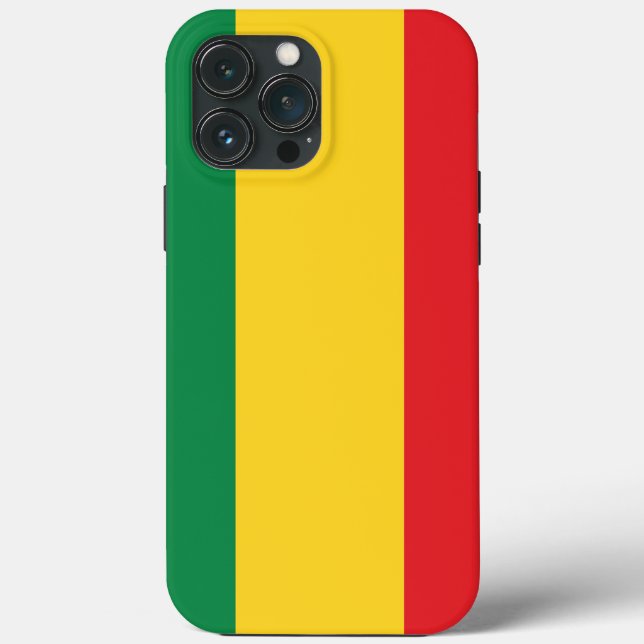 Green, Gold (Yellow) and Red Colours Flag Case-Mate iPhone Case (Back)