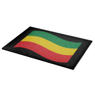 Green, Gold (Yellow) and Red Colours Flag Cutting Board