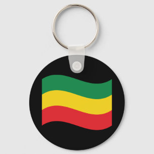 Green, Gold (Yellow) and Red Colours Flag Keychain