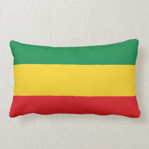 Green, Gold (Yellow) and Red Colours Flag Lumbar Pillow