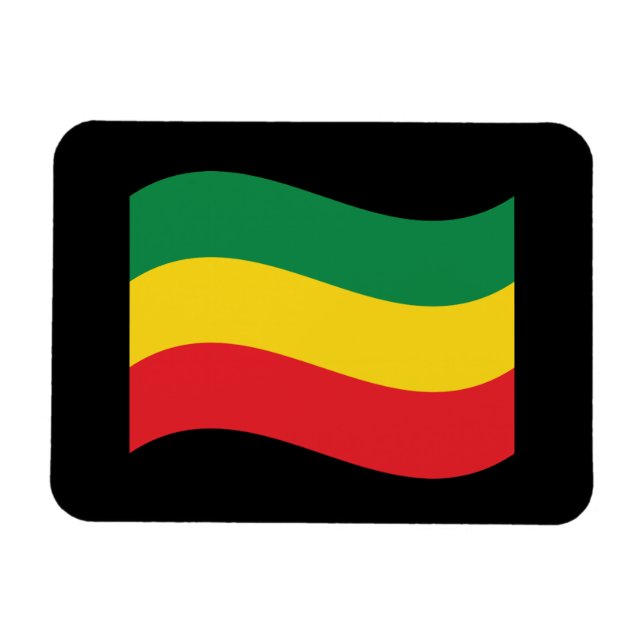 Green, Gold (Yellow) and Red Colours Flag Magnet (Horizontal)