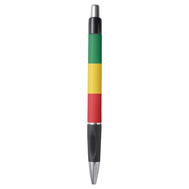 Green, Gold (Yellow) and Red Colours Flag Pen (Front Vertical)