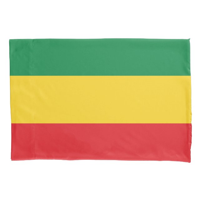 Green, Gold (Yellow) and Red Colours Flag Pillowcase (Front)