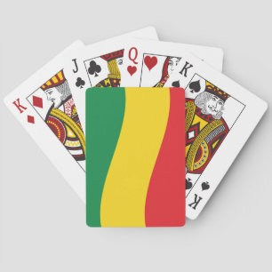 Green, Gold (Yellow) and Red Colours Flag Playing Cards