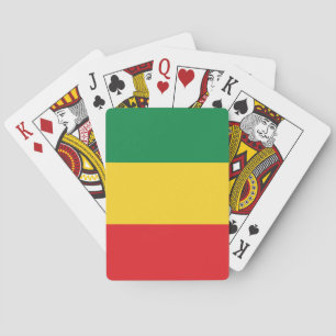 Green, Gold (Yellow) and Red Colours Flag Playing Cards