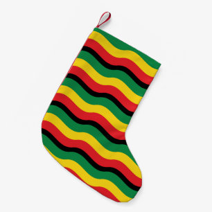 Green, Gold (Yellow) and Red Colours Flag Small Christmas Stocking