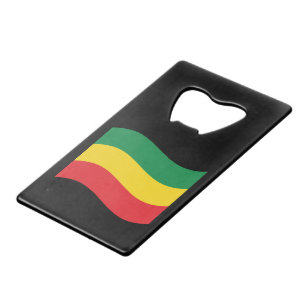 Green, Gold (Yellow) and Red Colours Flag Wallet Bottle Opener