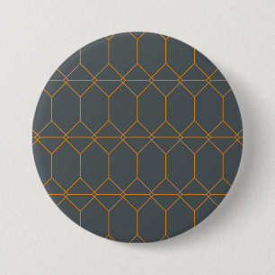 Green, golden, simple, retro, elegant illustration 3 inch round button
