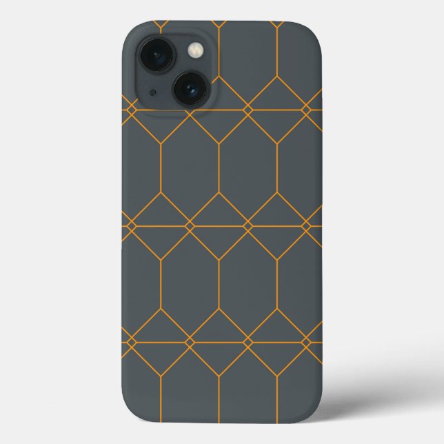 Green, golden, simple, retro, elegant illustration Case-Mate iPhone case (Back)