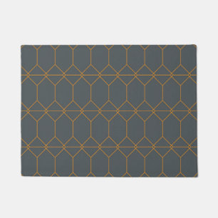 Green, golden, simple, retro, elegant illustration doormat