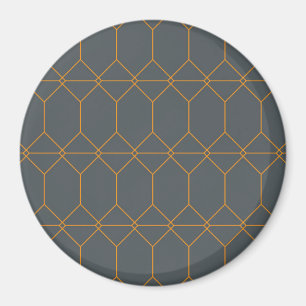 Green, golden, simple, retro, elegant illustration magnet