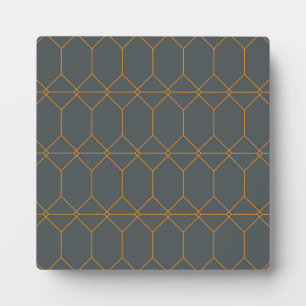 Green, golden, simple, retro, elegant illustration plaque
