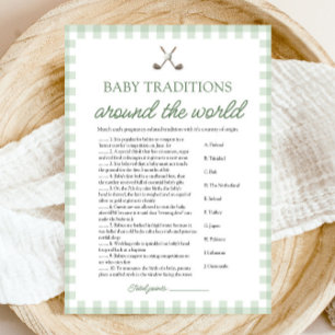 Green Golf Baby Traditions Around The World Game Invitation