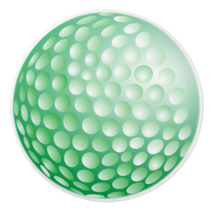 Green Golf Ball Design Ceramic Knob