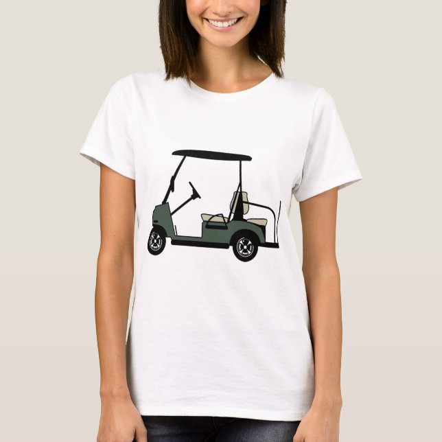 Green Golf Cart T-Shirt (Front)