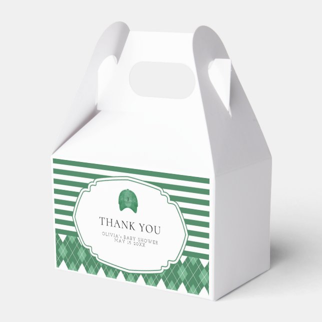 Green golf favour box (Front Side)