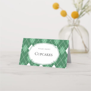 green golf folded food menu card