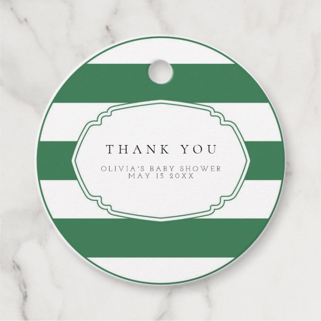 Green golf gift favour tag (Front)