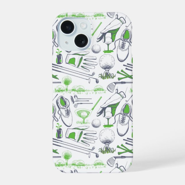 Green Golf Icons Motif (Verso)