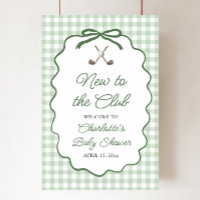 Green Golf New to the Club Baby Shower Welcome