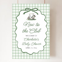 Green Golf New to the Club Baby Shower Welcome