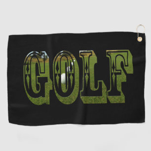 Green Golf Picture Dimensional Logo, Towel