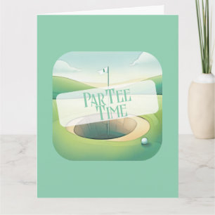 Green Golf Theme Birthday Card