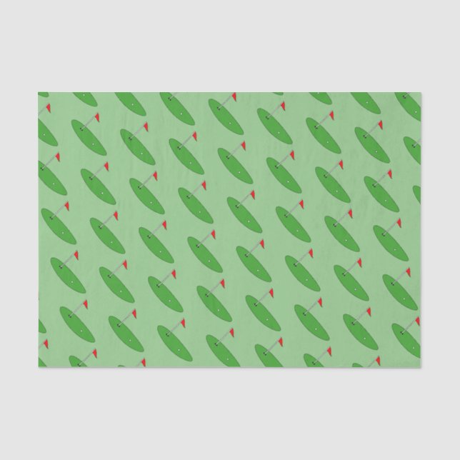 Green golf theme Birthday gift tissue paper  (Front)