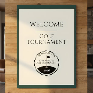 Green Golf Tournament Welcome Poster