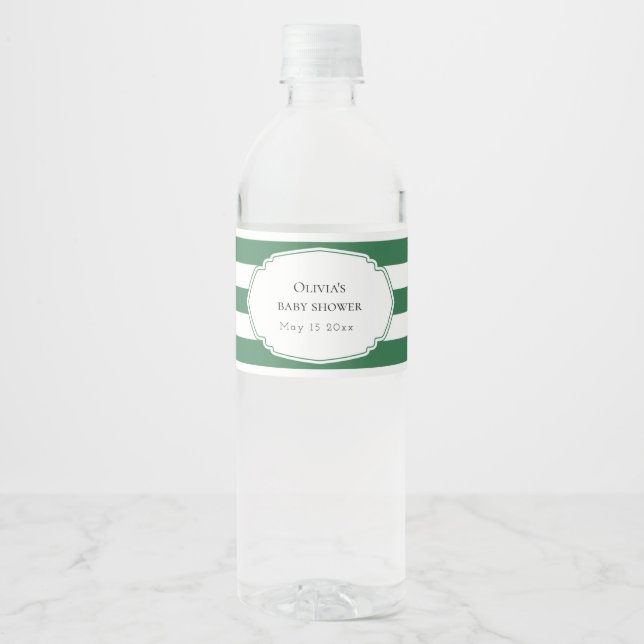 Green golf  water bottle label (Front)