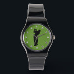 Green Golfer with Golf Ball Numbers Watch<br><div class="desc">Funny green golf watch for the best golfer in your life. #1 golfer hitting a ball on a green background with balls as the clock number on this unique wristwatch gift. The perfect dad or grandfather gift for a father or grandpa who loves golfing.</div>