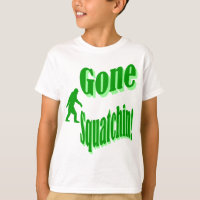 Green gone squatchin slogan text