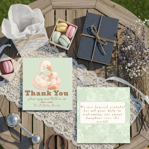 Green Goose Labor Delivery NICU Hospital Thank You Card