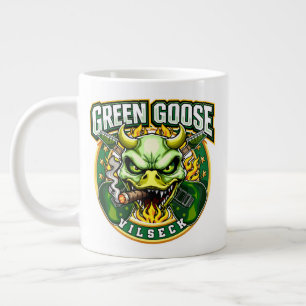 Green Goose Skull Vilseck  Large Coffee Mug