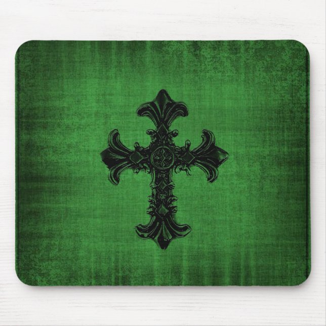 Green Gothic Mouse Pad (Front)
