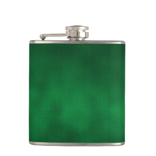 Green Gothic Ombre Background Art Hip Flask