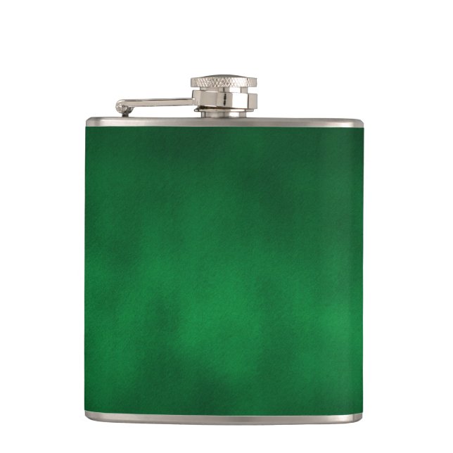 Green Gothic Ombre Background Art Hip Flask (Front)