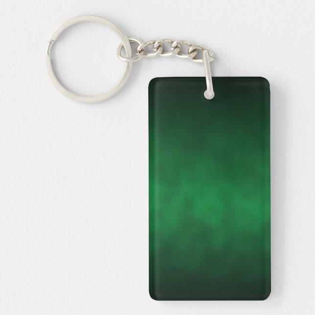 Green Gothic Ombre Background Art Keychain (Front)