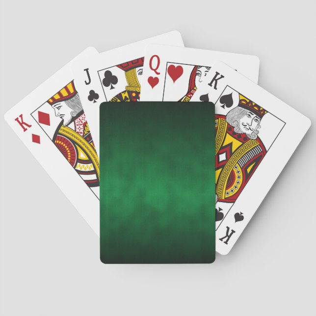Green Gothic Ombre Background Art Playing Cards (Back)
