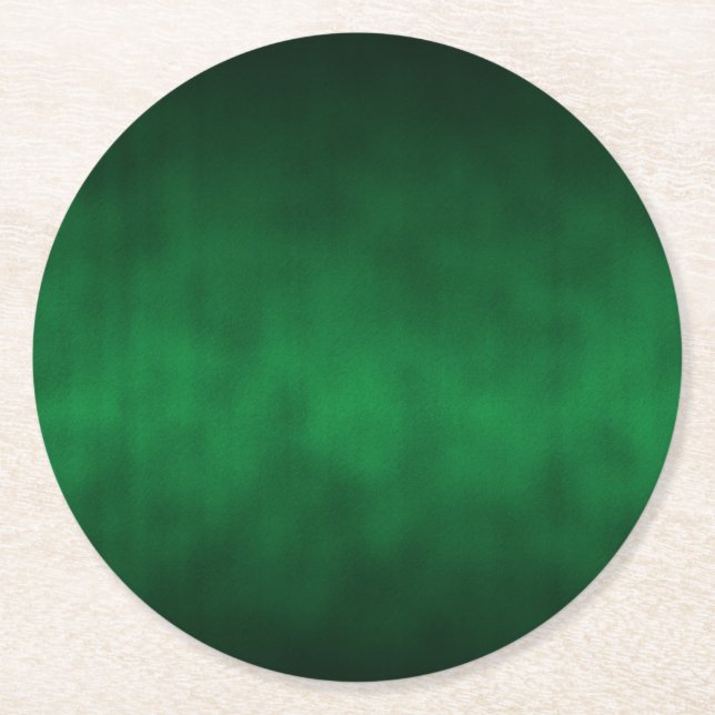 Green Gothic Ombre Background Art Round Paper Coaster (Front)