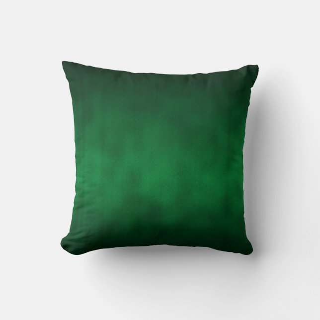 Green Gothic Ombre Background Art Throw Pillow (Front)