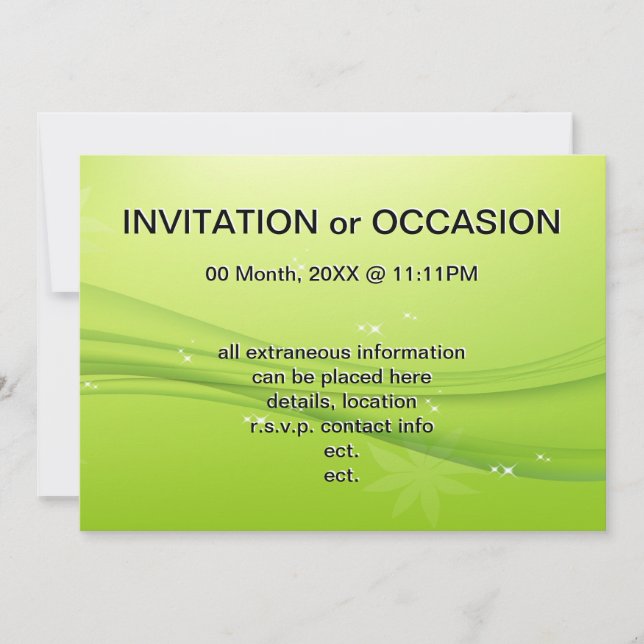 green grace invitation (Front)