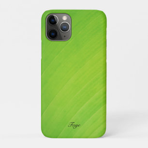 Green gradient Banana leaf texture pattern name iPhone 11 Pro Case