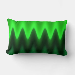 Green Gradient Chevron Lumbar Pillow