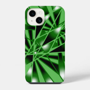 Green Gradient Colour Fill Art Perspective Drawing iPhone 14 Case